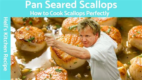 After about 2-3 minutes of cooking, return the scallops to the pan and cook on the flat side until golden brown. . Gordon ramsay scallops apple puree